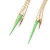 Les Trésors De Lily [J8277] - Golden Green 'Rosa Romantica' Designer Earrings