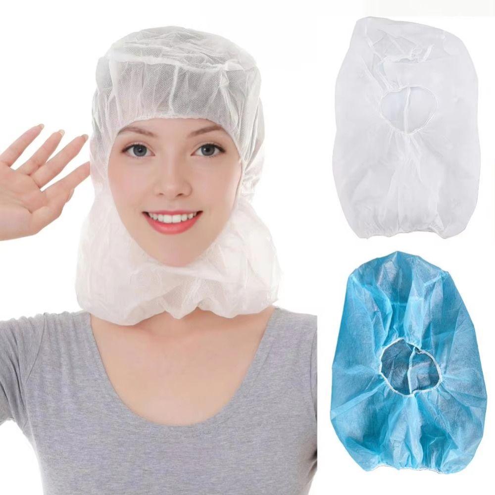 100PCS Non-woven Material Non-woven Head Cover Full Face Coverage Dust-proof Protective Head Cover Oil-proof Breathable
