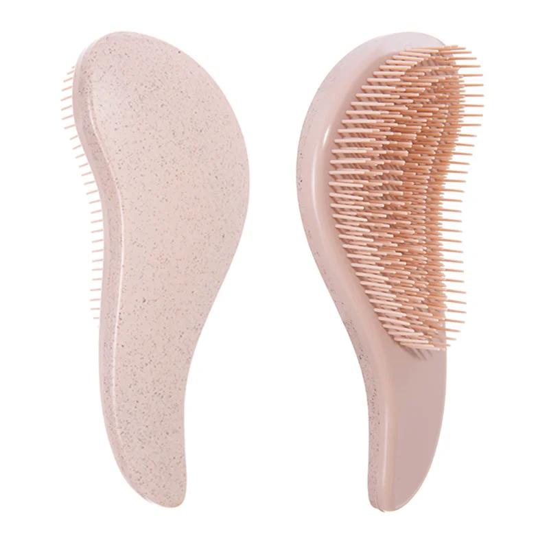 1/3pcs Magic Detangling Hairbrush Wheat Straw Scalp Massage Comb Soft Anti-static Gentle Grooming Brush Salon Hair Styling Brush