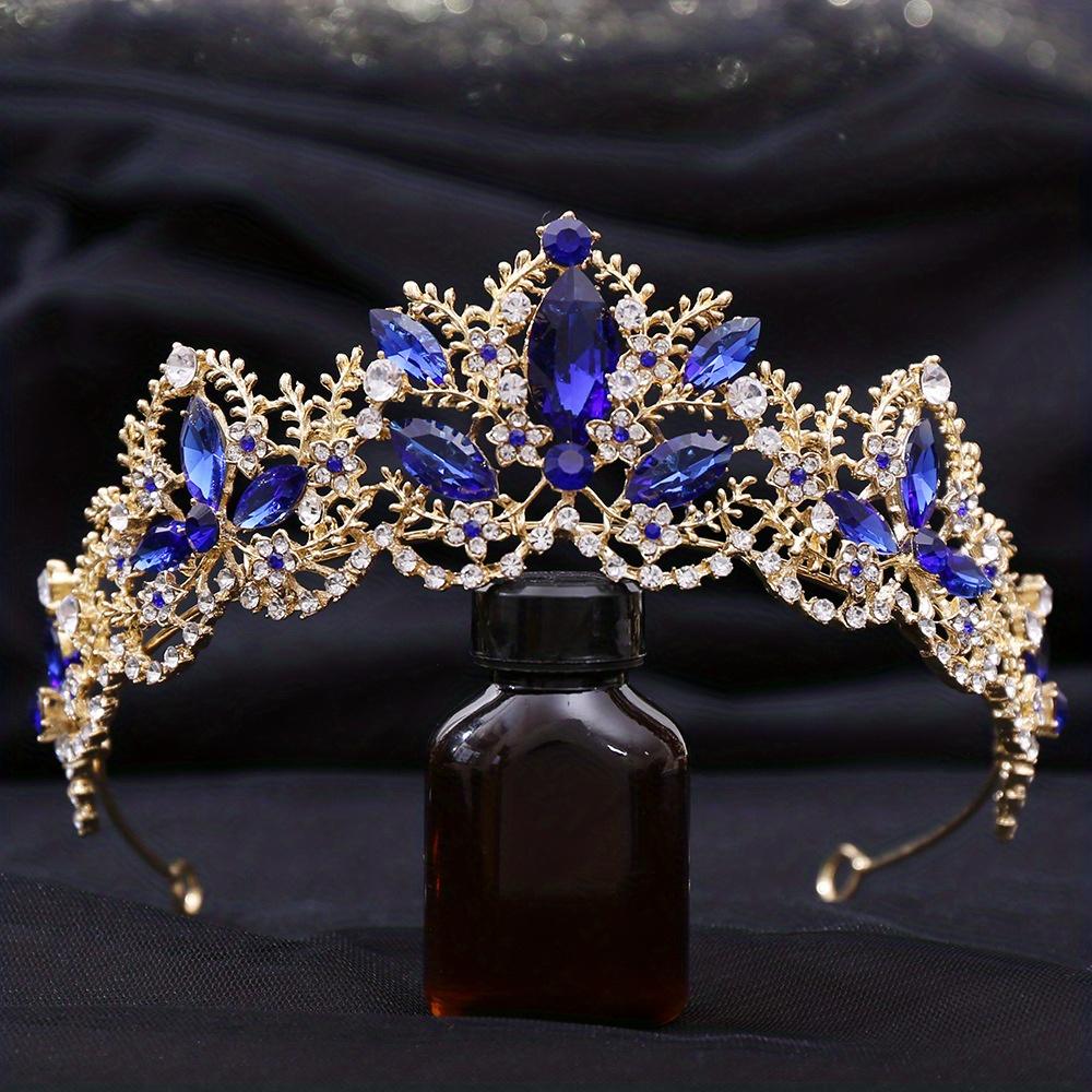 Baroque Luxury Crystal AB Bridal Crown Tiaras Light Gold Diadem Tiara for Women Bride Wedding Hair Accessories Jewelry Crown