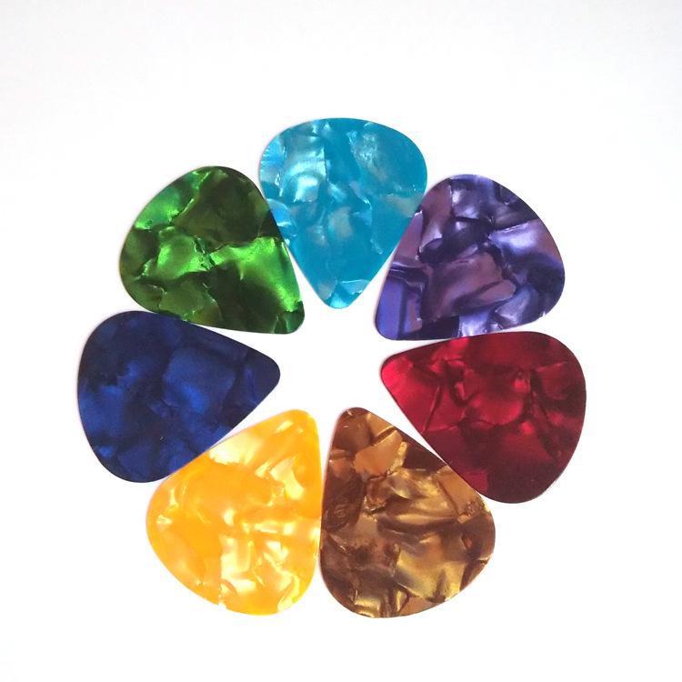 Celluloid Guitar Picks 0.5-0.75mm Frosted ABS Plectrums with Logo Print