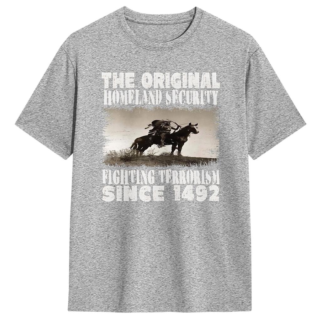 Homeland Security Fighting Terrorism T Shirt Summer Pure Cotton TShirts For Unisexs Casual Tee Shirt Short Sleeve Aesthetic Tees