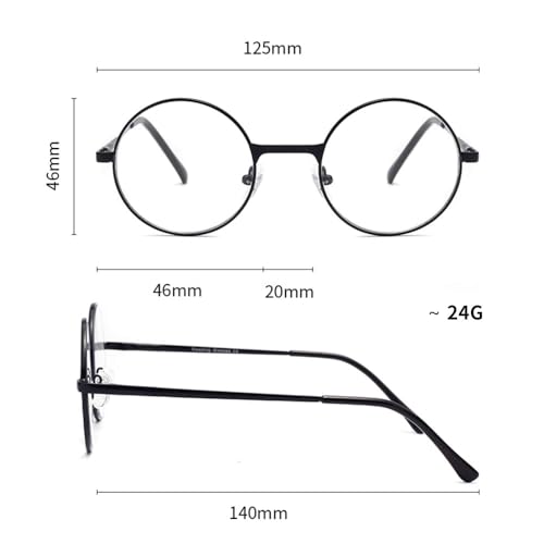 OptiZen Reading Glasses, +1.00 to +3.50, Unisex, Stylish Round Frame, Blue Light Blocking, Memory Foam, Ultra Lightweight, for Reading, Computers, and