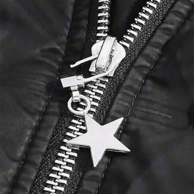 4pcs/Set Random Color Metal Zipper Puller Pendants In Star Shape, Removable, Great for Replacing Old Zipper Head On Bags, Shoes and Clothes