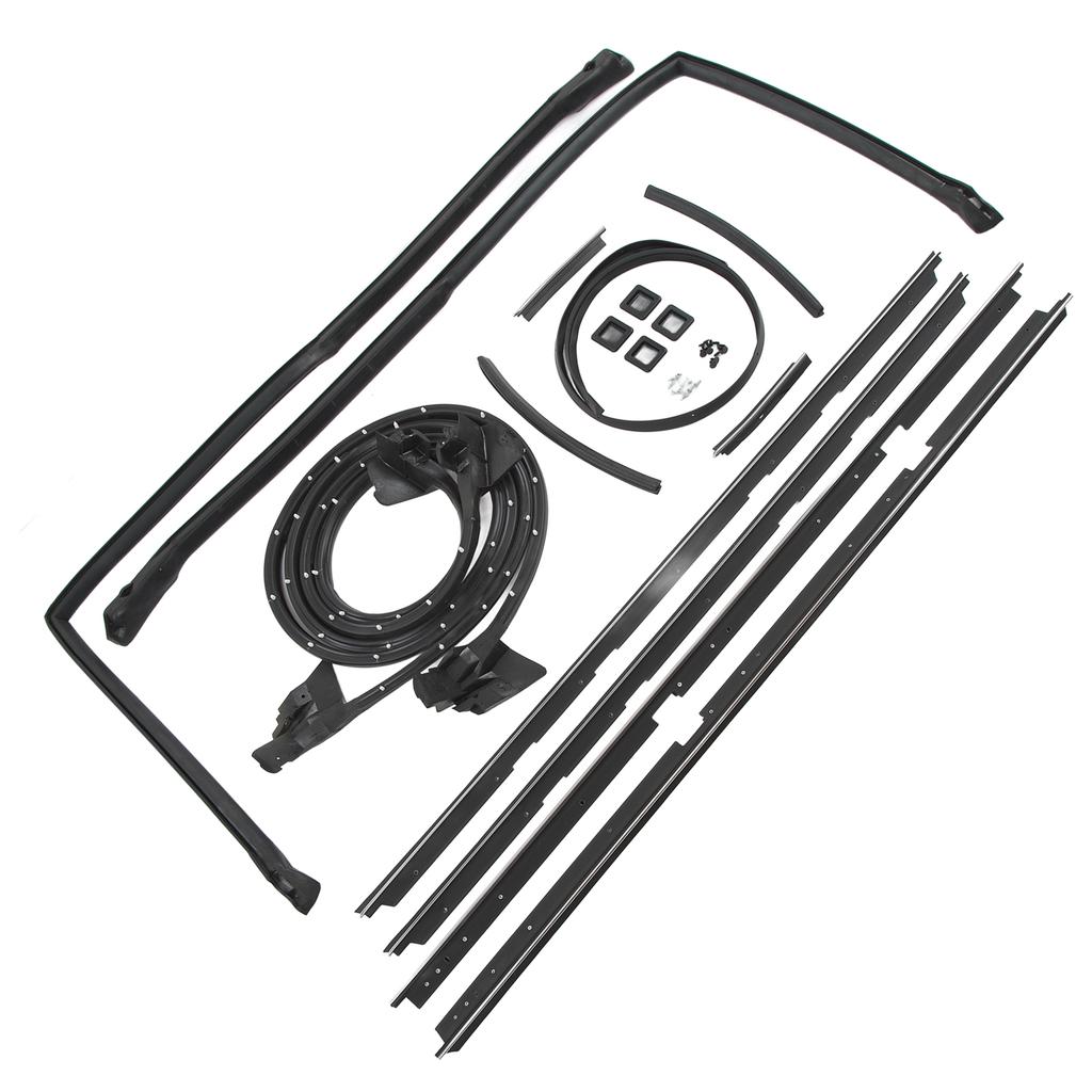 17 Pcs Door Tailgate Weatherstripping Seal Kit 2135478 Rubber Glass Roof Rail Seals Replacement for