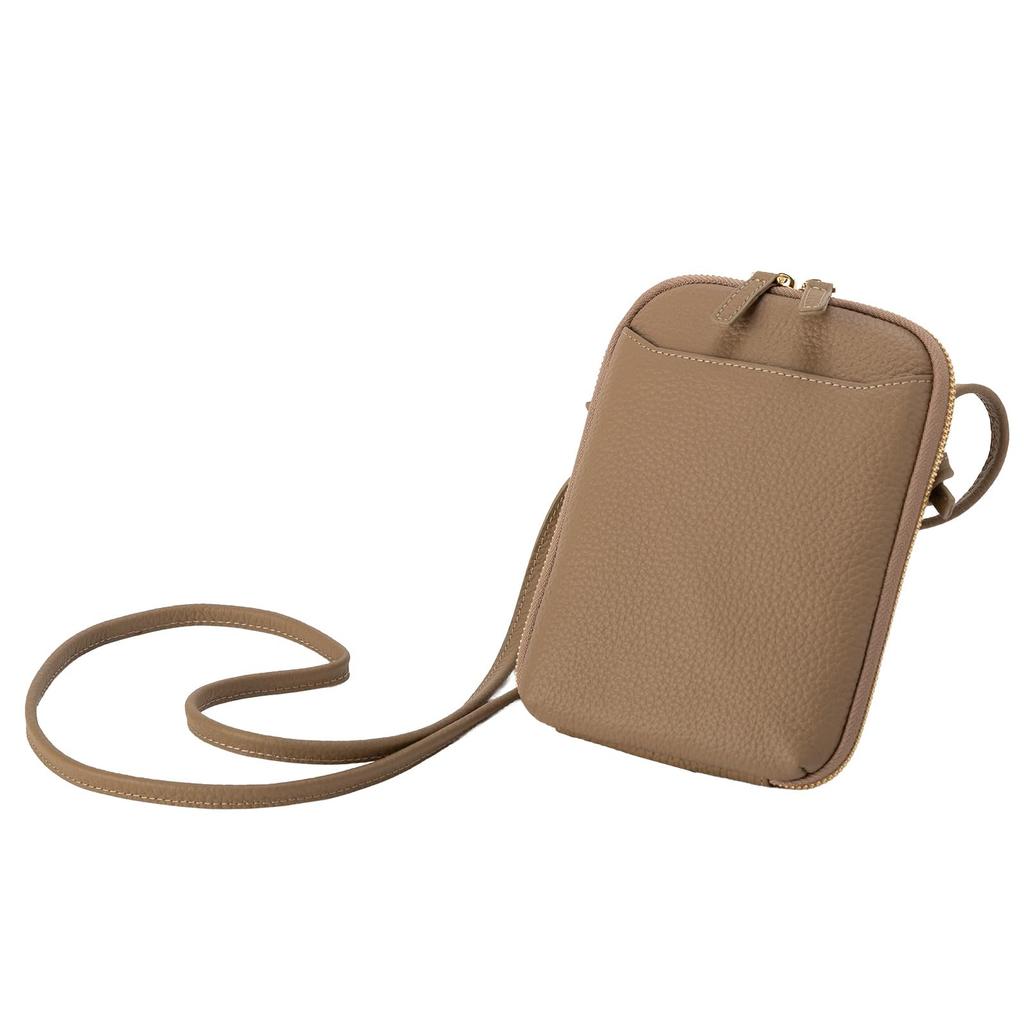 VIVID HORN La Creviar Cowhide Smartphone Pouch, Women's Shoulder Pouch with Wallet, Lightweight, Genuine Leather Sacoche with Shoulder Strap, 14300,