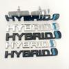 3D Metal HYBRID Logo Grill Side Fender Rear Trunk Emblem Badge Car Sticker Decals For Prius Camry Crown Auris Rav4s TRD