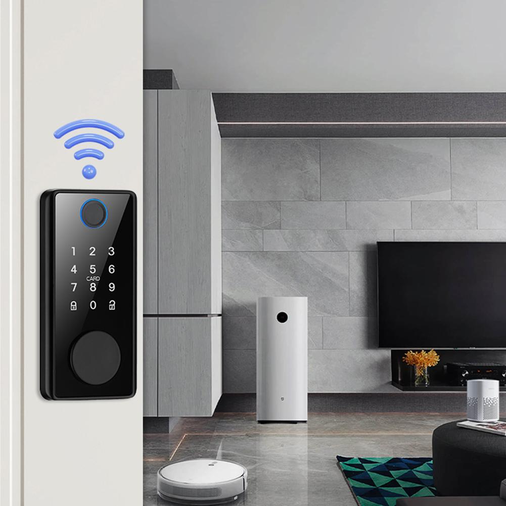 Tuya APP Smart Card Digitaler Code-Schloss-Aluminiumlegierung Bluetooth-kompatibel Sicherheits-Türschlösser Schlüsseloser Zugang Diebstahlschutz für Hotel