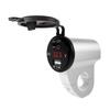 CNC Aluminum Waterproof Motorcycle USB Charger Power Adapter Socket w/ Voltmeter