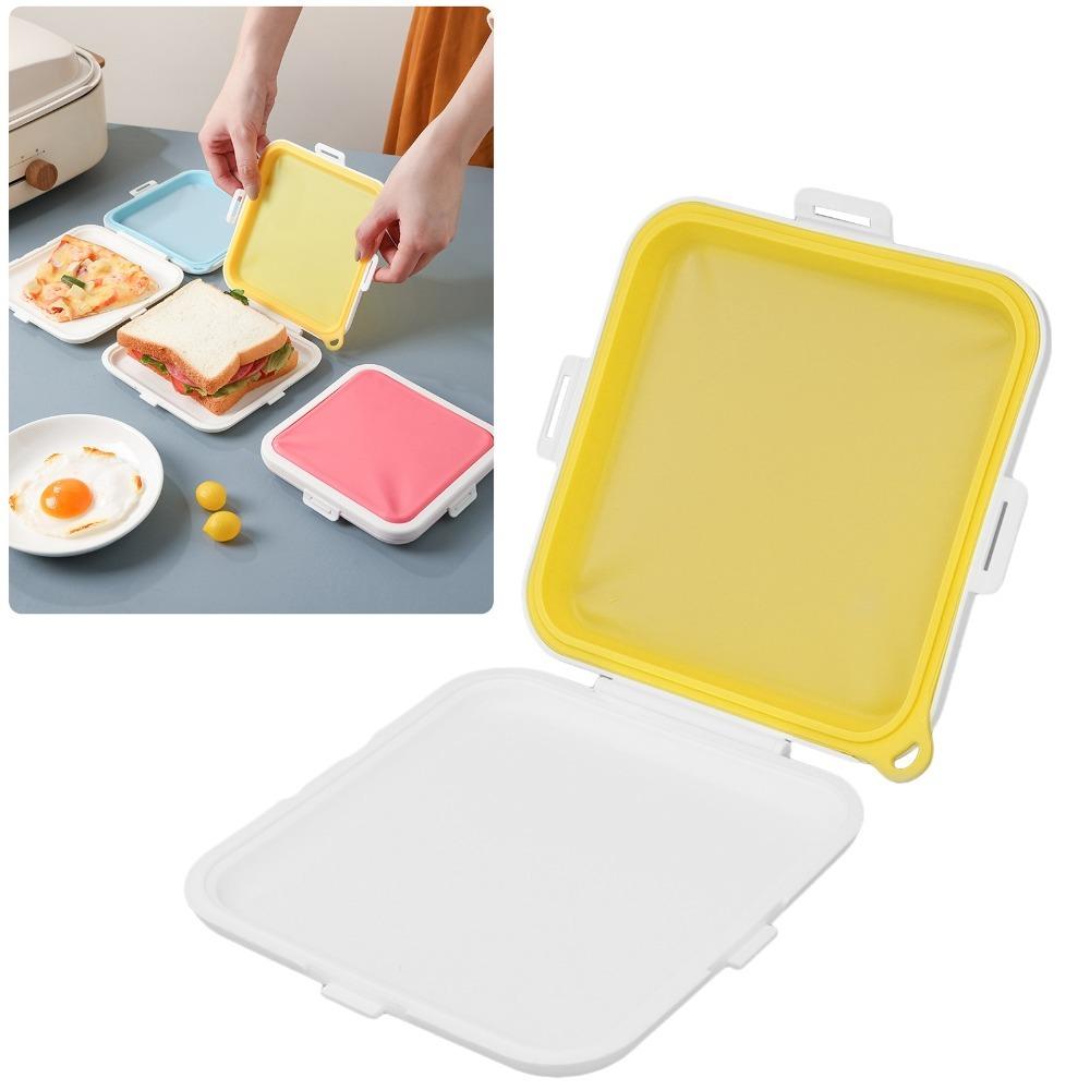 PP-Silikon-Material Mittagessenbehälter 3 Seitenclips Sandwichhalter für Zuhause und Büro