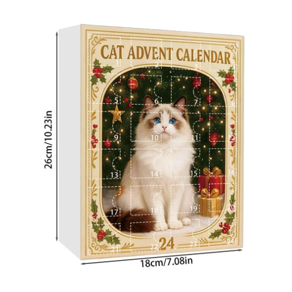 2D Cat Park Advent Calendar 2025 With 24 Surprise Figures Christmas Advent Calendar for Halloween And Christmas