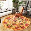 1ks Pepperoni pizza Kulatá podložka na židli Koberec - Protiskluzová podložka na podlahu do kanceláře, ložnice a interiéru c1118209