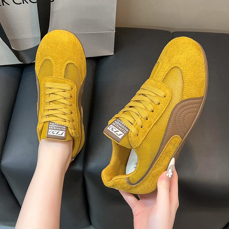 Simple German Training Shoes Women's Summer 2025 New Flat-bottomed Fashion Versatile Casual Single Shoes Retro Casual Sports Shoes