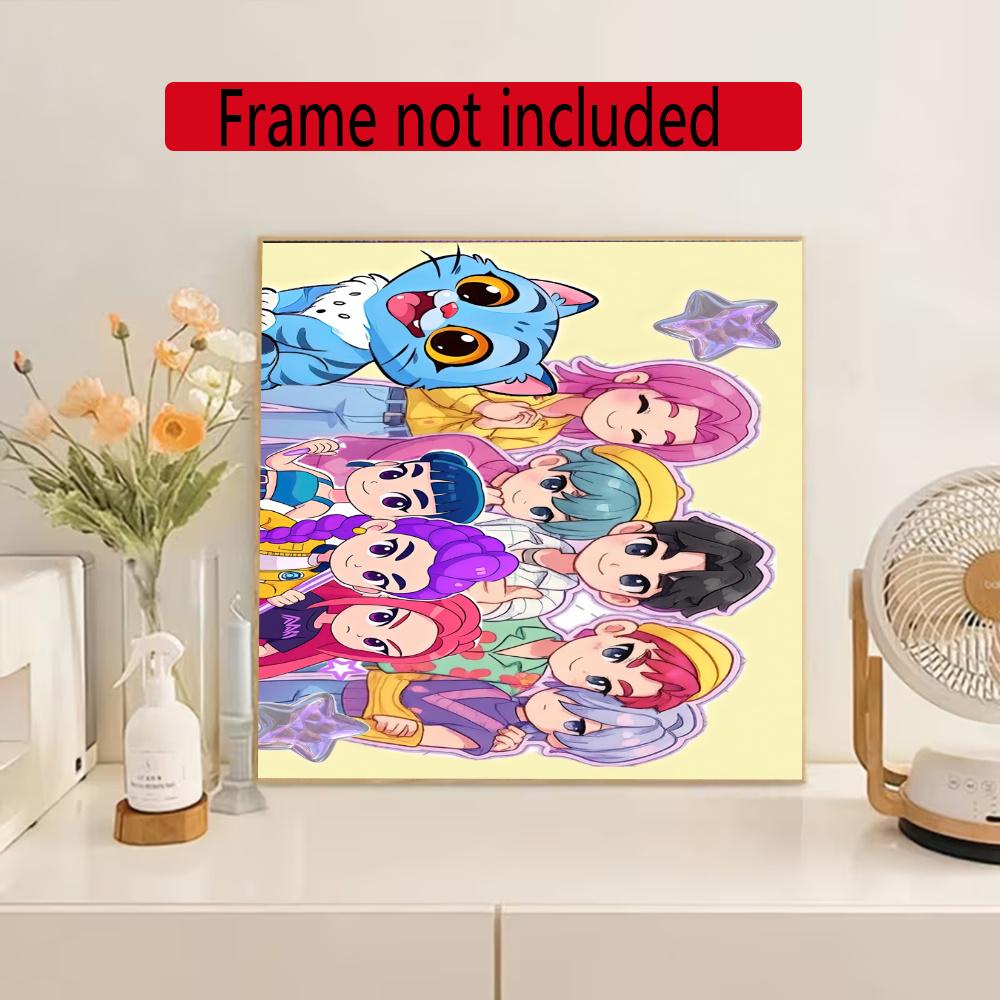 Saja Boys 5D Diy Diamond Painting Round Diamond Mosaic Suitable For Beginners Diamond Painting Rhinestones Gift Frameless