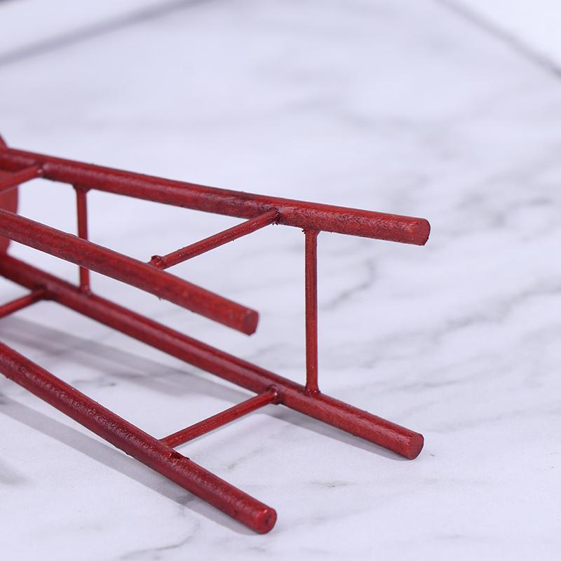 1:12 Dollhouse Miniature Wood High Footed Stool Bar Stool Model Accessories
