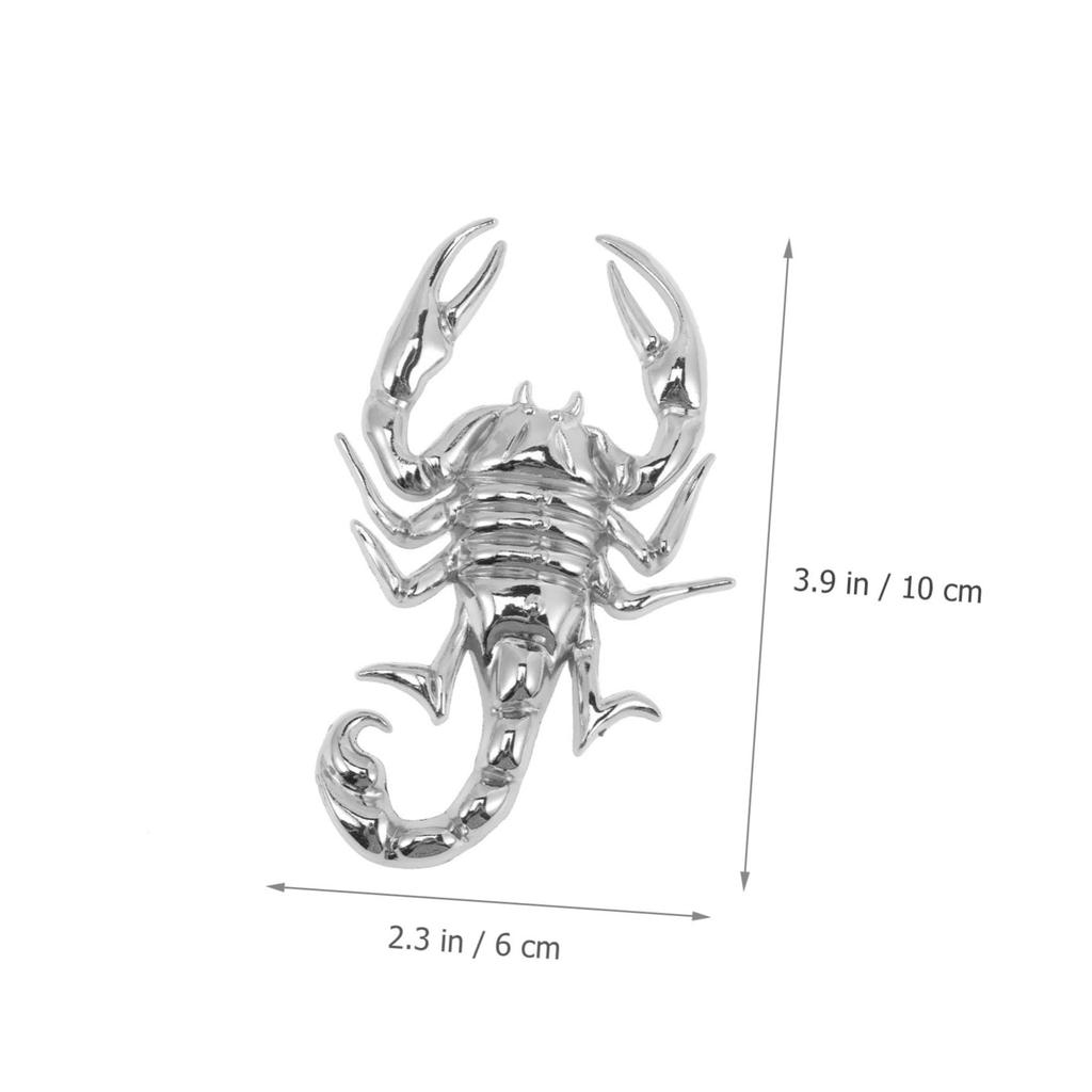 BRIGHTFUFU 2 PCS Scorpion Metal Car Sticker Durable Sublimated Car Window Decor Hide Scratch