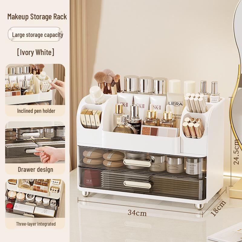 Kosmetischer Organisator: Make-up-Pinsel, Lippenstift, Lidschatten & Schreibwaren Aufbewahrungsröhre