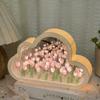 Hidden Tulip Infinite Reflection Table Lamp - Two-Way Mirror Desk Light Creative Home Bedroom Decor Bedside Ornament