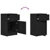 Nightstand Black 39x35x65 cm Engineered Wood