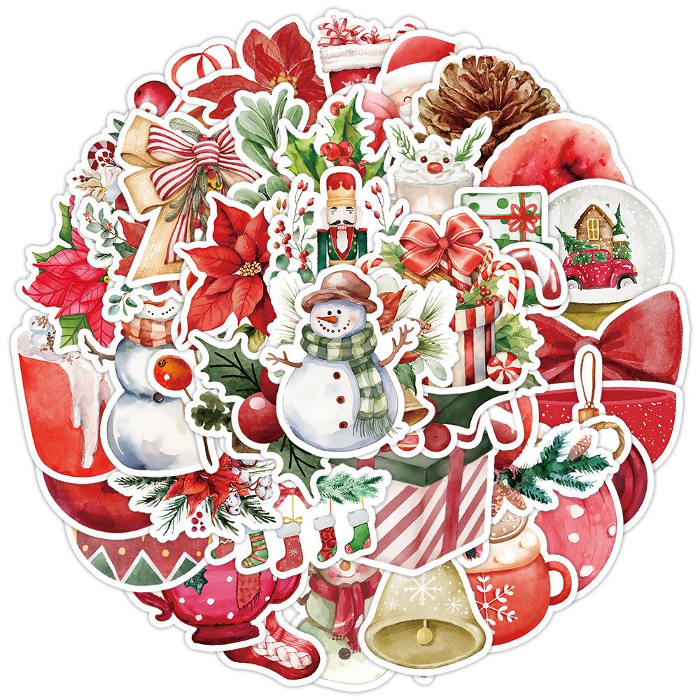Christmas Graffiti Stickers - 50/100/200 Waterproof Decorative Stickers for Cups & Computers