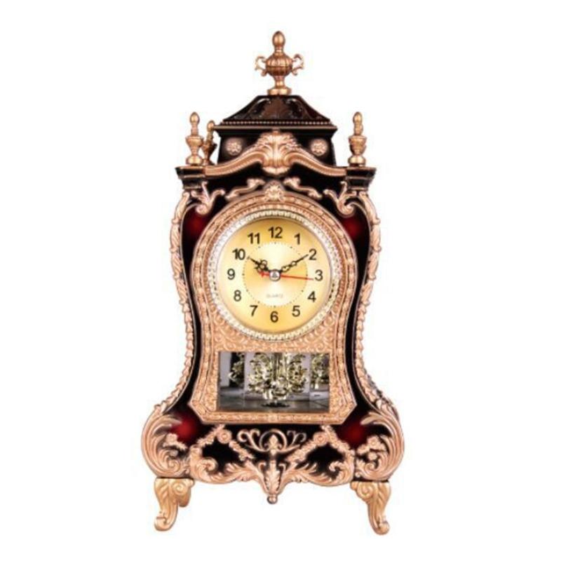 

Vintage Decorative Tabletop Clock Automatic Musical Chimes Hourly Classical Pendulum Farmhouses Home Mantels Decors красный
