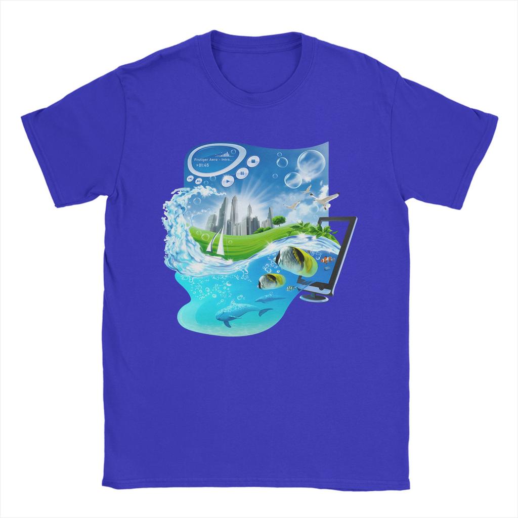 Unisex Women Frutiger Aero World Vaporwave T Shirt 100 Cotton New Arrival Tee Shirts Clothing Outfits