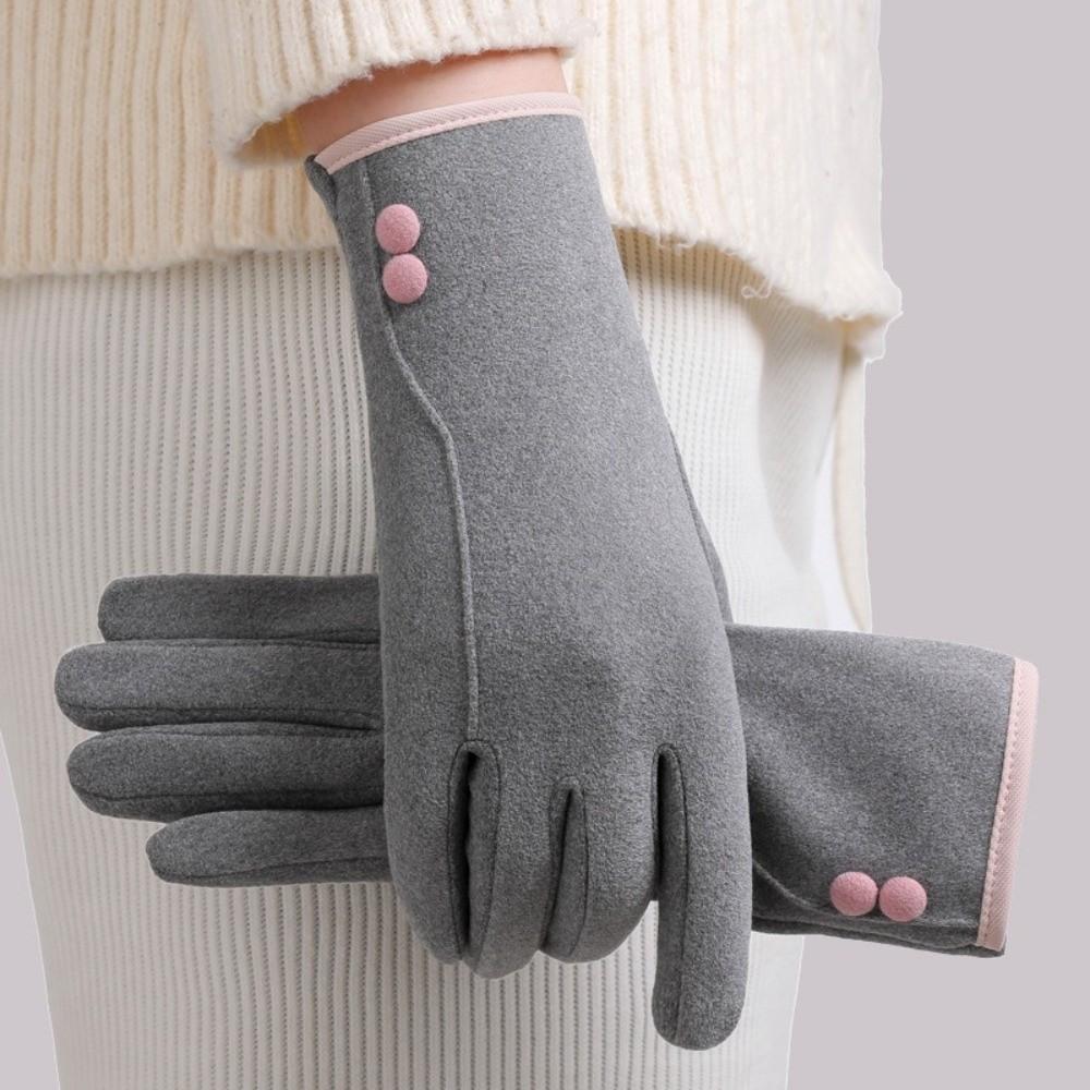 Luvas de Inverno Dralon Tela Sensível ao Toque Dedo Inteiro Luvas de Condução Luvas de Dedo Inteiro Quentes à Prova de Vento para Ciclismo ao Ar Livre Esqui