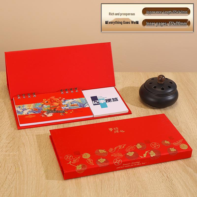 2026 Year of the Horse: Chinese Festive Desk Calendar - Weekly & Monthly Memo Planner