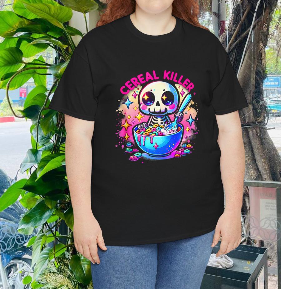 Cereal Killer Breakfast Cereal Bowl Cereals Skull Skeleton T-Shirt 4XL