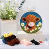 DIY Punch Needle Kits for Beginners Flower with Hoop Embroidery Punch Needle Starter Craft Set Festival Gift and Decoration