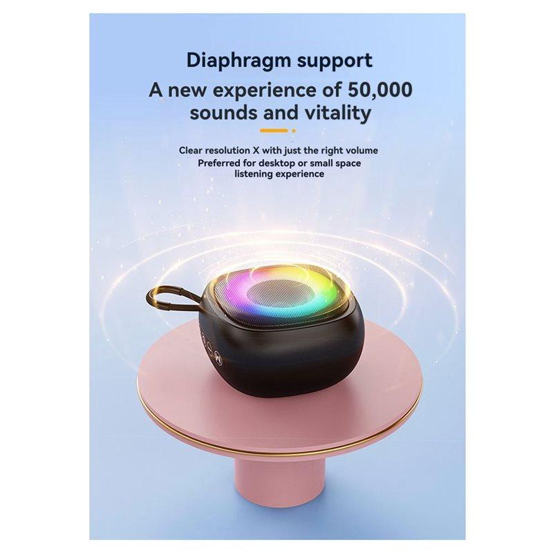 ABUO-RGB Colorful Light Wireless Portable Bluetooth Speaker Stereo Surround Wireless Subwoofer Travel Speaker