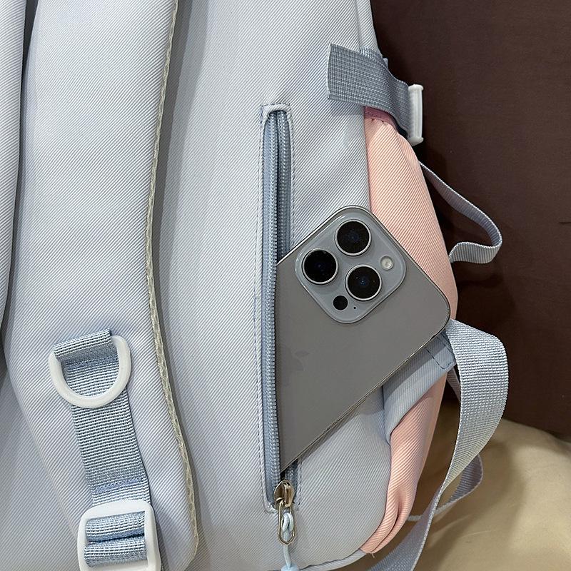 Wasserabweisender, verschleißfester Nylon-Rucksack im koreanischen Stil für High-School-Mädchen