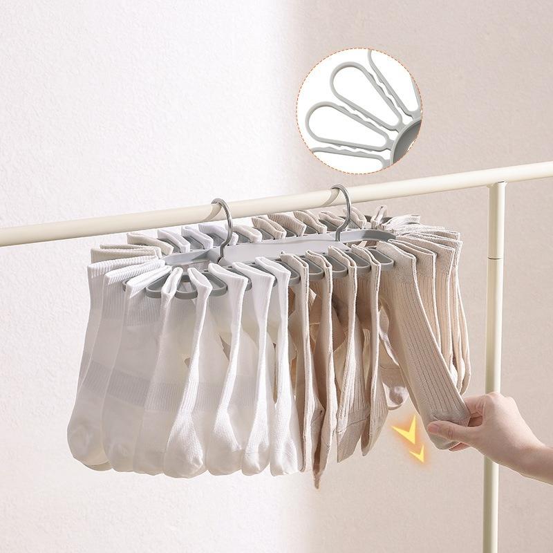 Foldable 32-clip Socks, Underwear, Socks, Multi-functional Drying Rack, Multi-clip Balcony Drying