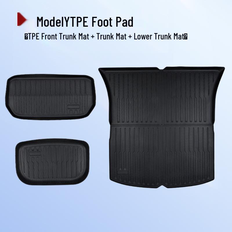Tesla Model Y TPE Floor Mats: Full Coverage for Car, Trunk, and Integrated Areas