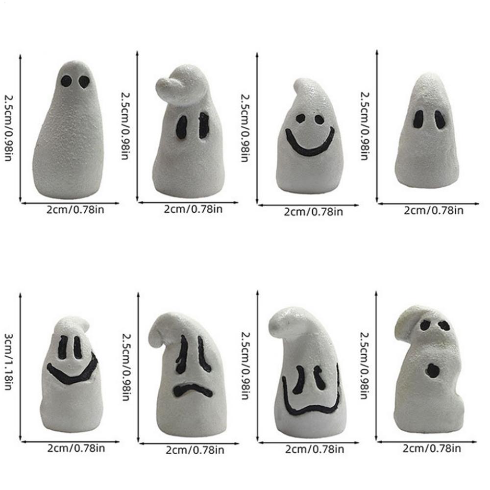 

Miniature Glow In The Dark Ghost Glow In Dark Ghost Halloween Miniature Figurines 8 Pieces Party Favors Decoration Toy For Yard білий