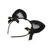 Cat Ear Headband Lovely Slip Resistant Kitty Hair Band with Bells for Daily Party Cosplay