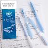 4pcs Experience Nature Gel Ink Pens Set, Forest Deer & Sea Whale Design Silent Structure 0.5mm Ballpoint Black Color