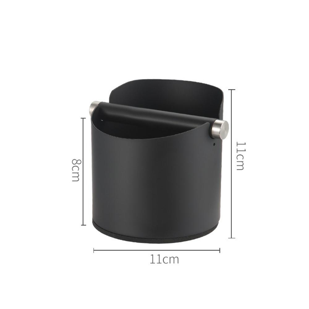 Stainless Steel Espresso Coffee Grounds Knock Box , Small Round for Home Barista, Compact Coffee Powder Waste Bucket KFS-065
