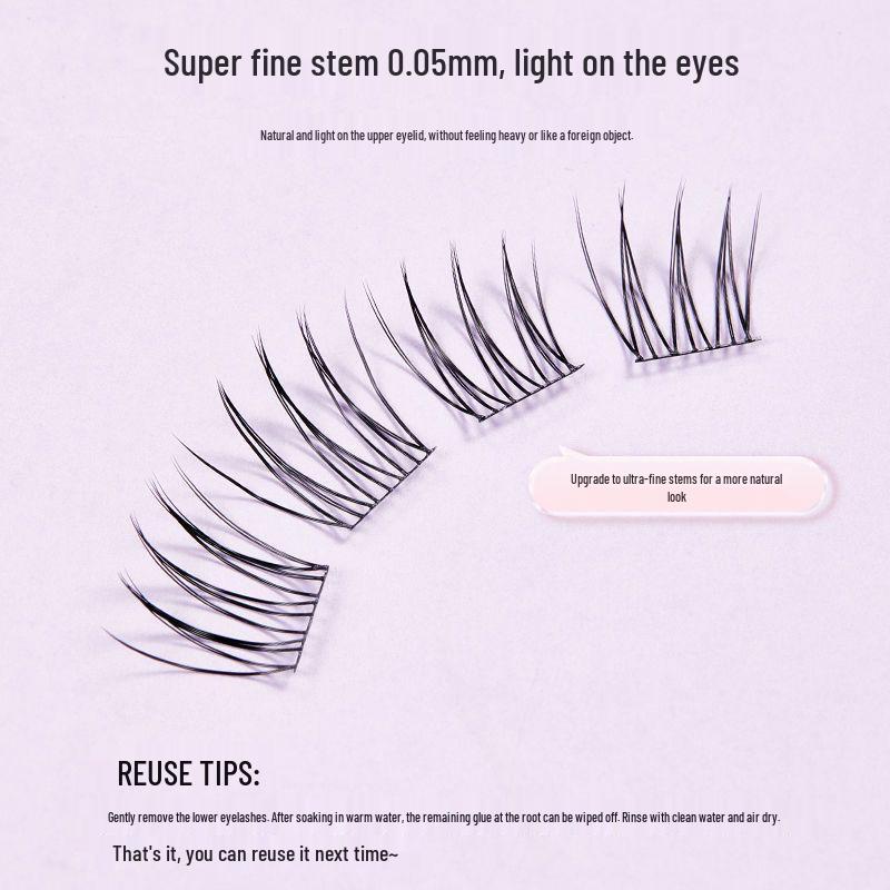 Glue-Free Zhang Yuanying Style Idol ACE False Eyelashes: Natural, Realistic, Segmented, Various Specifications
