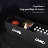 Car Trunk Leather Storage Box Auto Interior Organizer Accessories For Jeep Grand Cherokee Wrangler JK Gladiator Compass Renegade