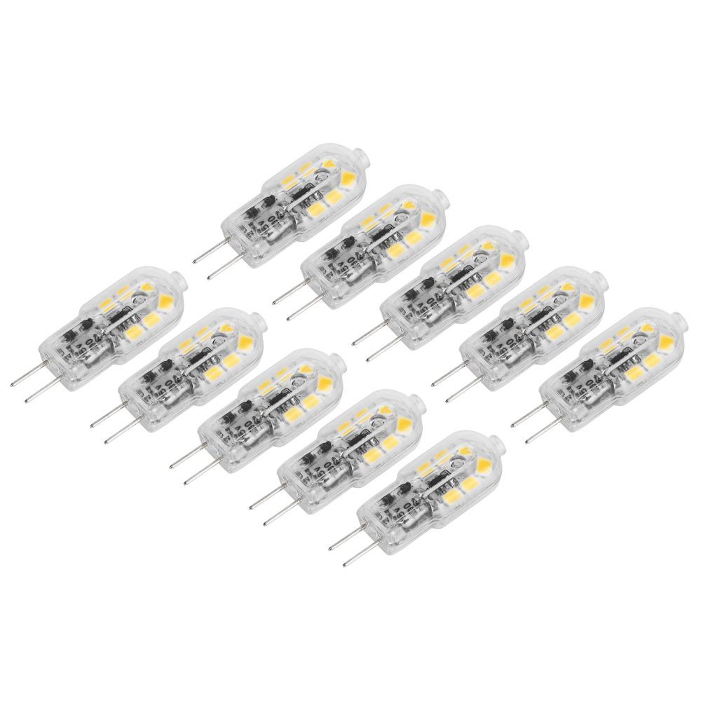 10PCS Warm White Bi Pin Bulbs 1.2W Halogen Replacement Bulbs Durable LED Light Bulb  Ceiling Lamps