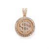 Hip Hop Spinning Dollar Pendant Jewelry Street Rap Rock Style Knife Necklace Jewelry