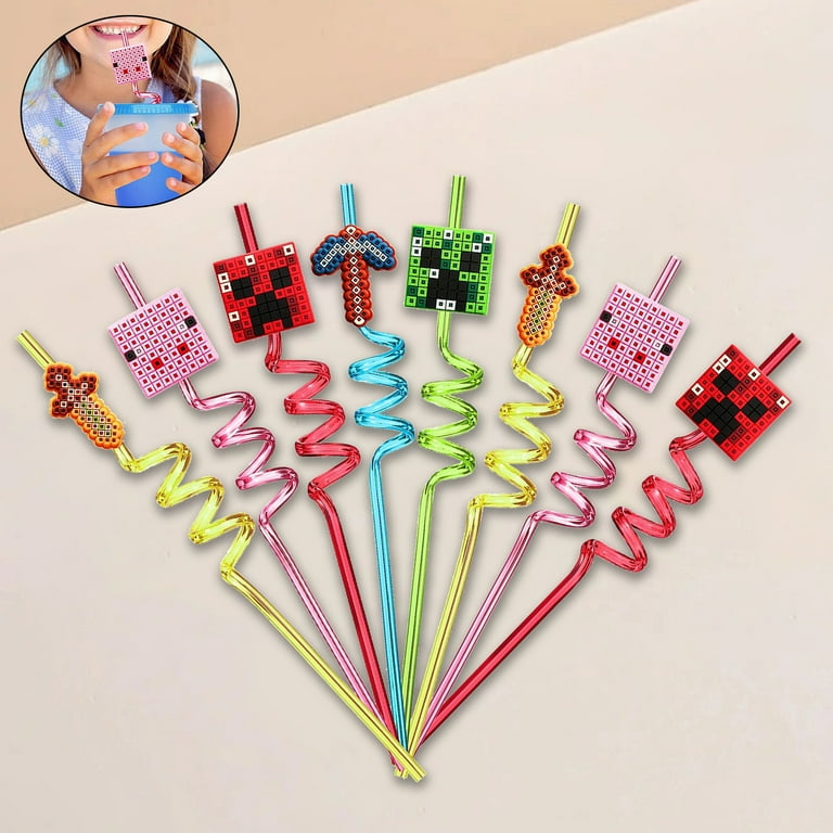 Creative Cartoon Reusable Straws Vibrant Eco-Friendly Design for Holiday Parties Daily Juice Beverages High Quality Supplies