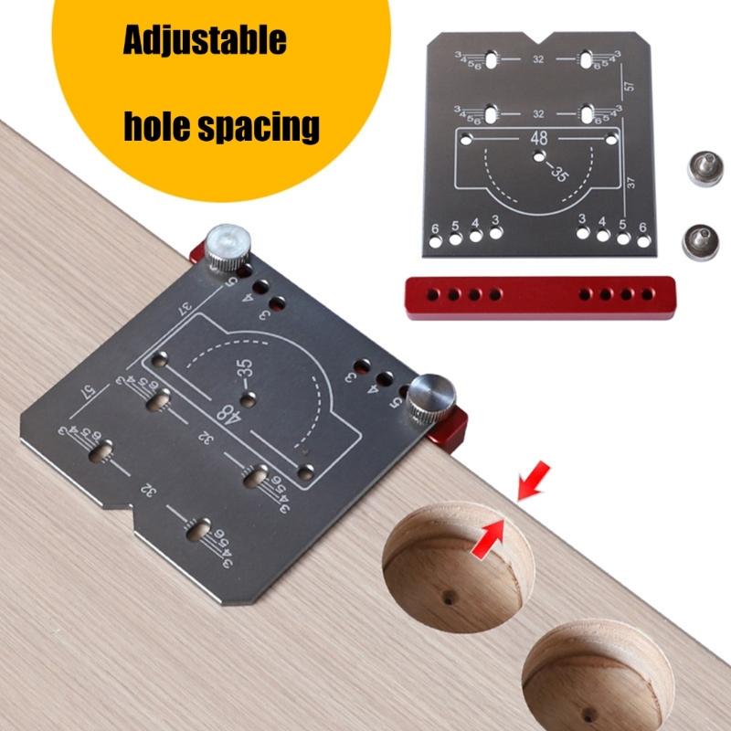 35mm Hinge Hole Template Jig Woodworking Concealed Hinge Jig Kits Drill Guide Locator Tool For Woodworking Enduring
