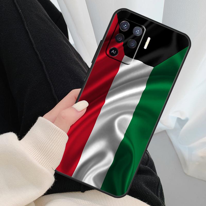 Kuwait Flag Case For Oppo A54 A74 A94 A18 A57 A17 A77 A38 A58 A78 A98 A80 A60 A40 A96 A76 A16 A15 A5 Pro