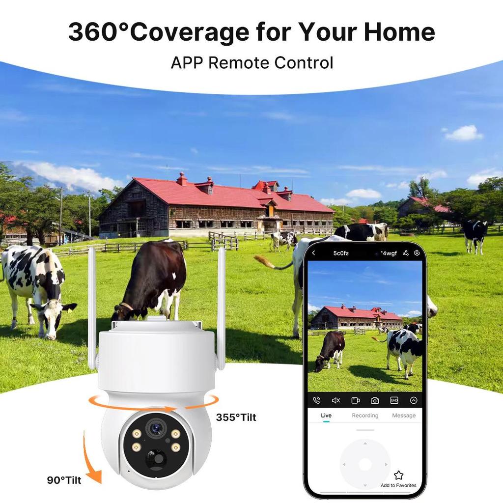 iCSee Solar-Powered Wireless 4MP HD Home Camera with Low Power Consumption