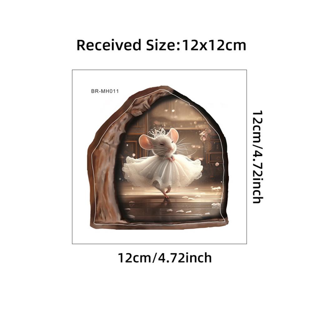 DIY Cartoon Funny Mouse Hole Wall Stickers Home Decoration Cute Animal Waterproof Decals Kid Bedroom Living Room Wallpaper Decor