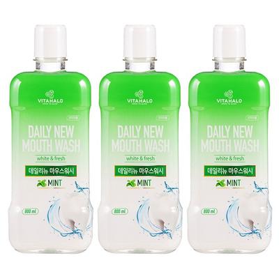 Vitahalo Daily New Mouth Wash Mint, 800ml, 3 Packs