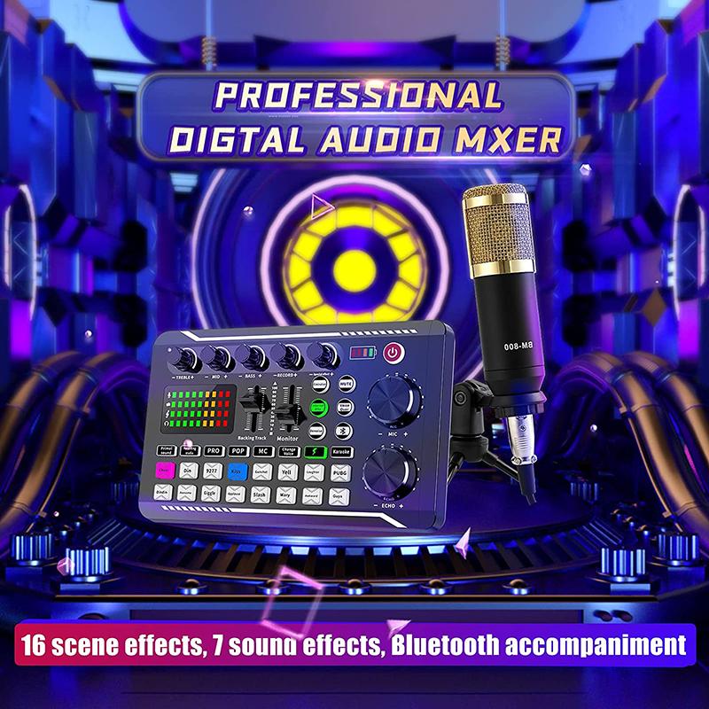 Buy 2022 New English Version F998 Live Sound Card Can Be Used with