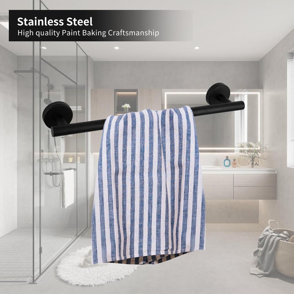 18-Piece Stainless Steel Bathroom Set: Towel Bars, Tissue Holder, Hooks, and Accessories